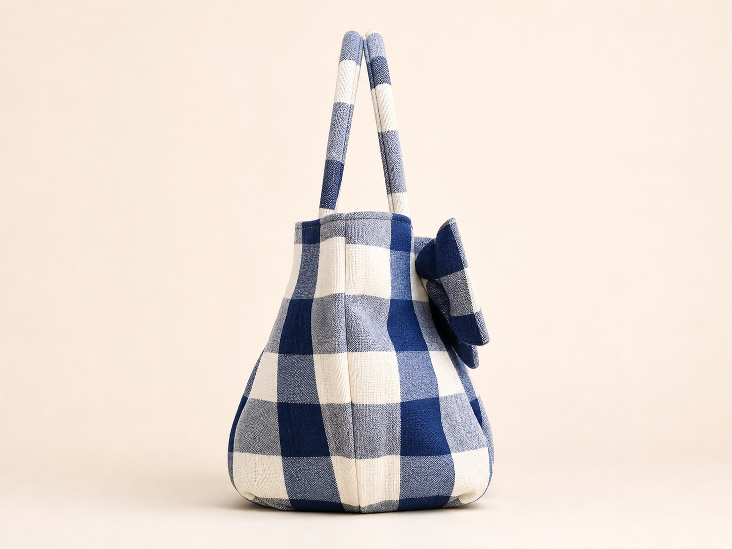 Handwoven Bow Tote, side view